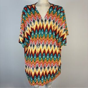 Panhandle Slim Multicolor Chevron Blouse S/M
